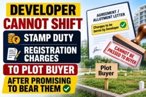 Developer Cannot Shift Stamp Duty and Registration Charges to Plot Buyer After Promising to Bear Them