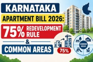 Karnataka Apartment Bill 2026: 75% Redevelopment Rule & Common Areas