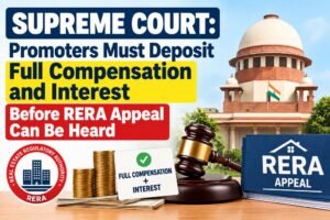 Supreme Court: Promoters Must Deposit Full Compensation and Interest Before RERA Appeal Can Be Heard