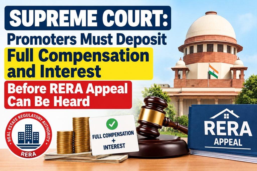 Promoters Must Deposit Full Compensation and Interest Before RERA Appeal Can Be Heard